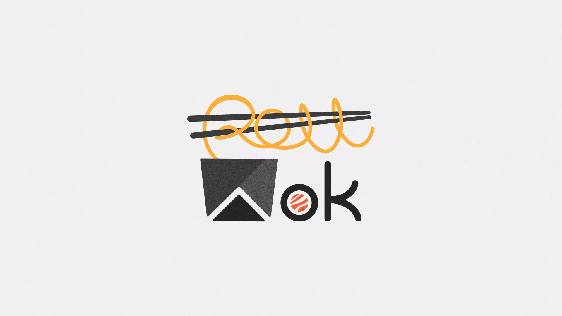Разработка логотипа суши-бара «Roll Wok Club» в Зеленокумске